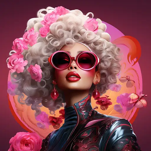 a barbie doll by Mattel in the style of Christmas:: maximalism, violet and hot pink:: hyper-detailed illustration –no text, extra fingers, mutated hands, poorly drawn hands, missing arms, missing legs, too many fingers –s 150 –style raw