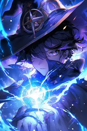 A mischievous sorcerer in a mystical purple robe, holding star patterned staff, enchanting sapphire eyes, epic lightning and ice bending shot, Surface detail art, super high detail –ar 2:3 –niji 5
